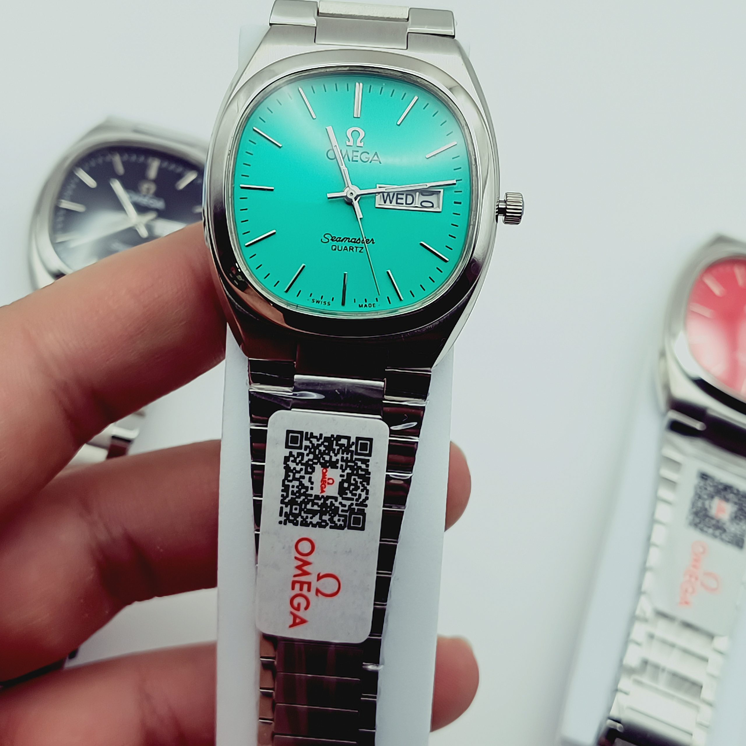 ساعت کلاسیک مردانه امگا سیمستر | Omega Seamaster مربع فیروزهای (ZZ) کد GPZ-4915 - تصویر 5
