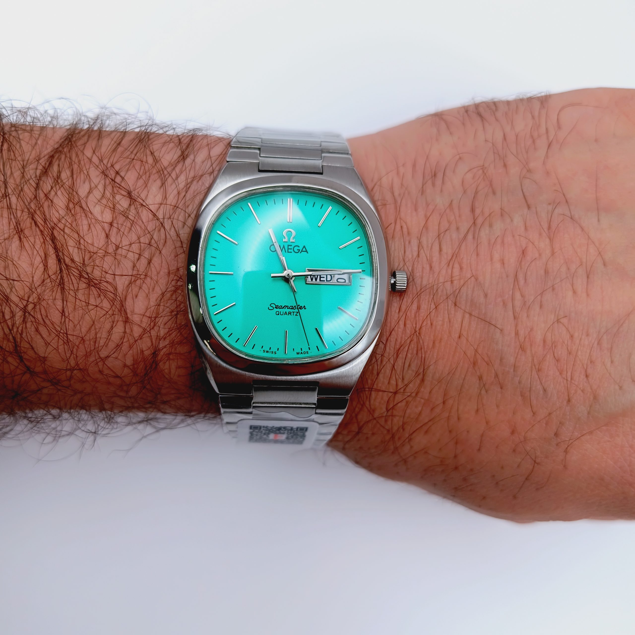 ساعت کلاسیک مردانه امگا سیمستر | Omega Seamaster مربع فیروزهای (ZZ) کد GPZ-4915 - تصویر 9