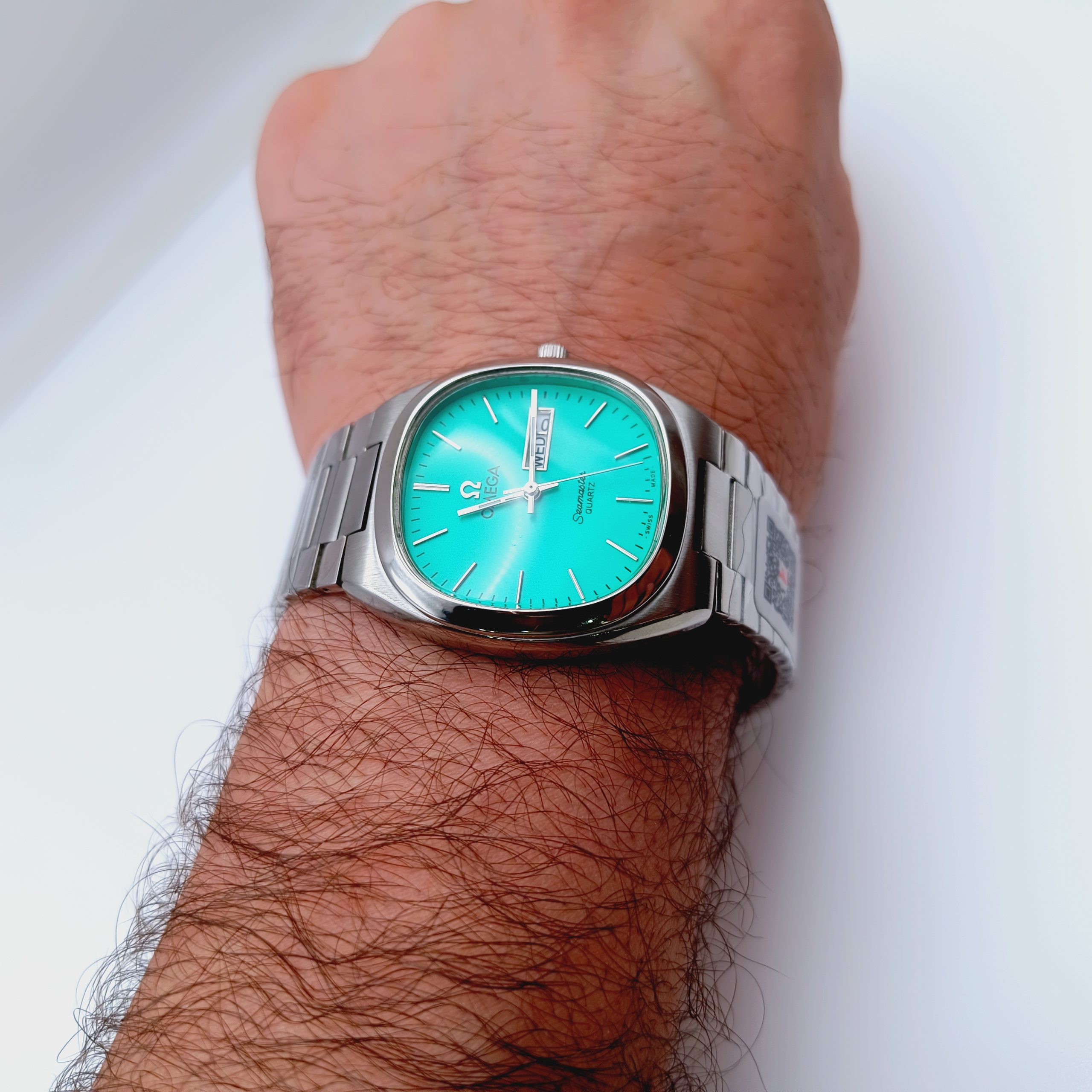 ساعت کلاسیک مردانه امگا سیمستر | Omega Seamaster مربع فیروزهای (ZZ) کد GPZ-4915 - تصویر 10