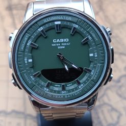 ساعت عقربه‌ای مردانه دو زمانه مدل کاسیو جنرال سبز کد 8151XL-QM - تصویر 5
