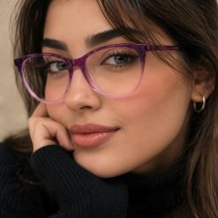 عینک طبی زنانه George Smith رنگ بنفش صورتی کد GL086