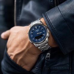 ساعت Casio مردانه سورمهای بند سیلور دو زمانه (e) کد CR-D8130 (x)