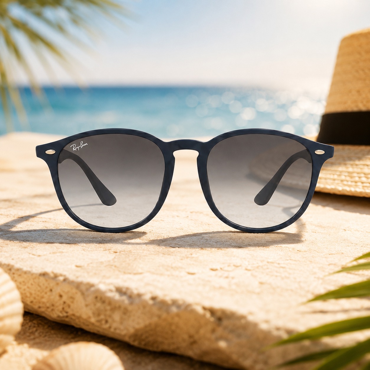 عینک دودی مردانه / زنانه Rayban رنگ سورمه ای کد XMA-5107
