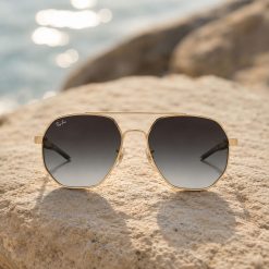 عینک دودی مردانه/ زنانه Rayban رنگ مشکی طلایی کد XMA-5148