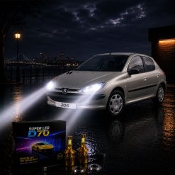 هدلایت h4 مدل MZM D70 مناسب نور پایین 206 قدیم کد HL077