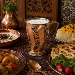 پارچ مسی نقرهکوبی طرح پیچی (NF)