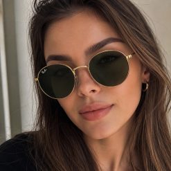 عینک آفتابی زنانه Rayban رنگ طلایی کد GL074
