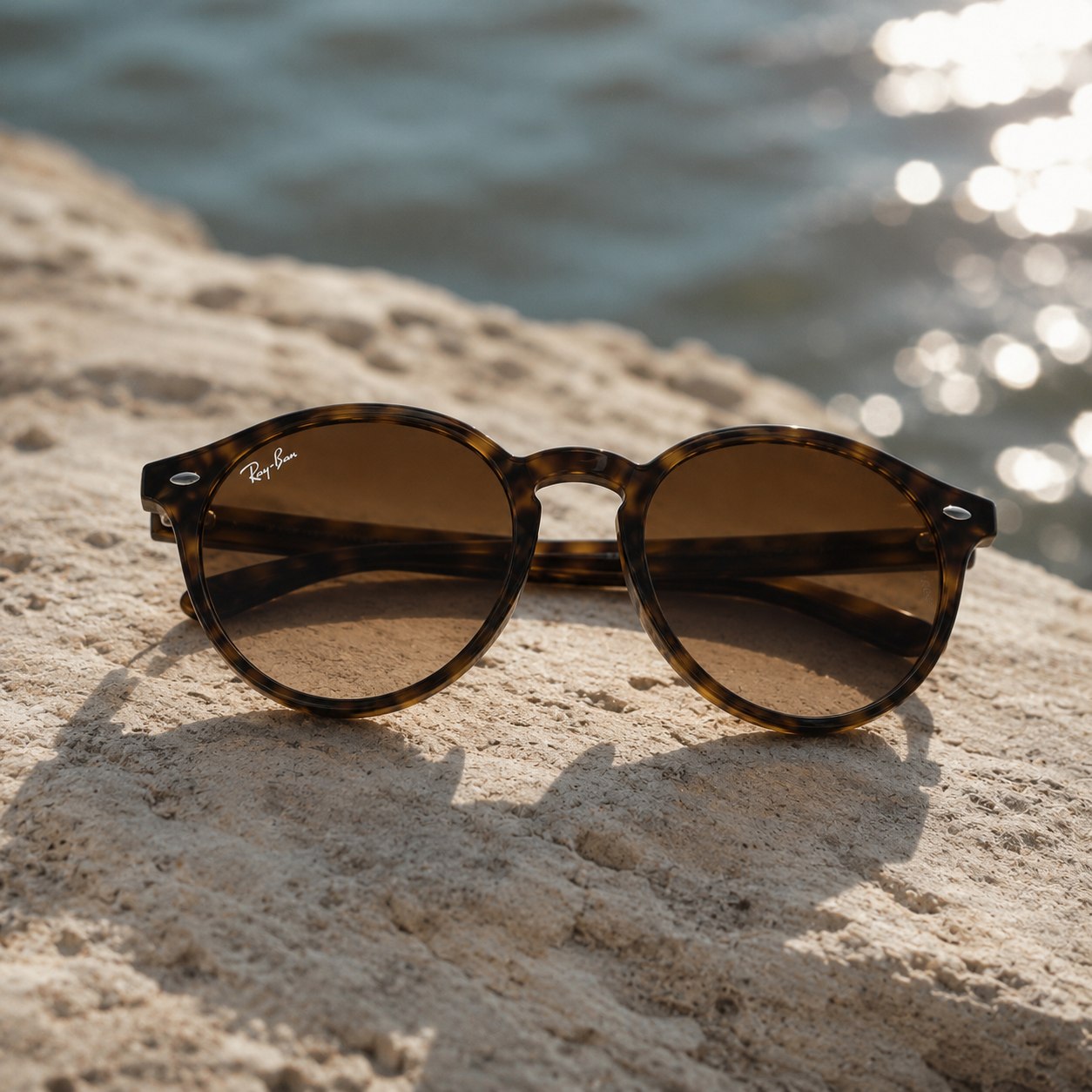 عینک آفتابی زنانه Rayban رنگ پلنگی کد GL005 - تصویر 2