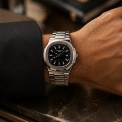 ساعت مردانه Patek Philippe سیلور صفحه مشکی کد CAA-8162