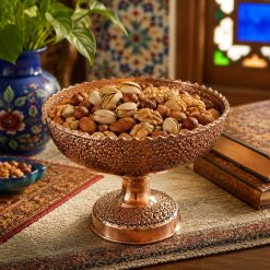 آجیل خوری مسی طرح رز پروانه (NF)