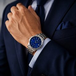 Alternative view of ساعت casio مردانه رنگ نقره‌ای و آبی صفحه گرد (e) کد XL-8224M