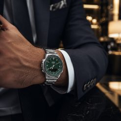 ساعت Casio مردانه سیلور سبز مدل دو زمانه کد GPZ-8165 - تصویر 4