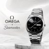 ساعت مردانه امگا سیمستر گرد صفحه مشکی (ZZ) کد 4906XL-QM (x)