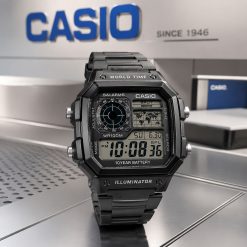 ساعت کاسیو مردانه سری دیجیتالی جهان نما رنگ مشکی کد XRN-13413