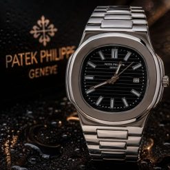 Alternative view of ساعت مردانه Patek Philippe سیلور صفحه مشکی کد CAA-8162