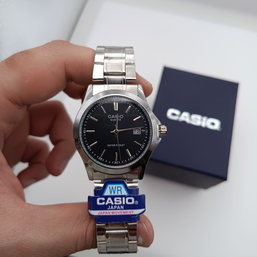 ساعت مردانه صفحه گرد مشکی مدل کاسیو | CASIO فلزی کد 14071XL-QM - تصویر 9