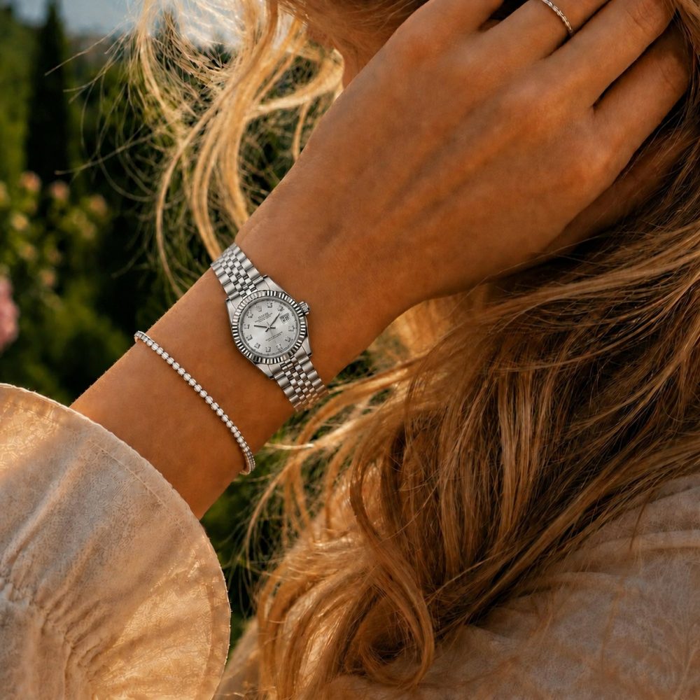 ساعت rolex زنانه دیت جاست نقرهای_سیلور (e) کد 0023A-8504 - تصویر 2