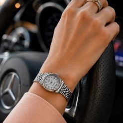 ساعت کلاسیک زنانه رولکس دیت جاست سیلور (e) کد CAA-8530