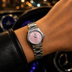 ساعت کلاسیک زنانه کاسیو CASIO صفحه گرد گلبهی بند فلزی سیلور (e) کد XL-8577M