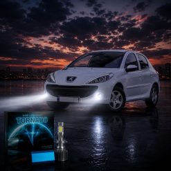 هدلایت MZM مدل تورنادو با پایه H1 مناسب مه شکن پژو 207 نیوفیس کد HL170