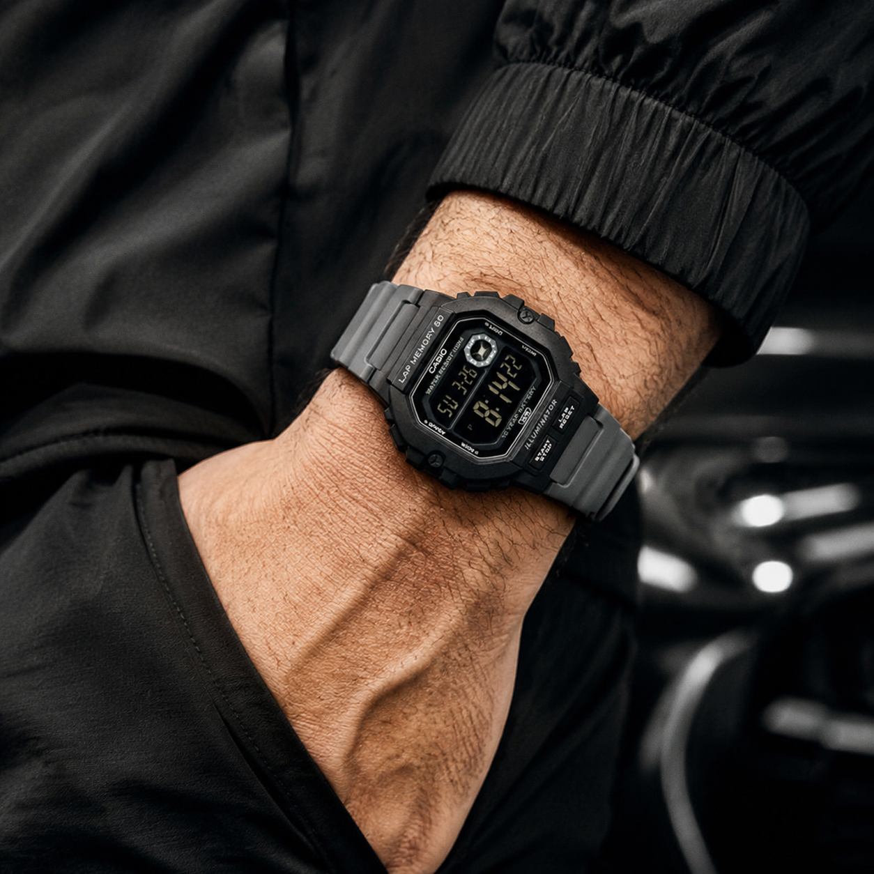 ساعت مردانه جی شاک مشکی بند نوک مدادی G_SHOCK کد XL-7501M (x) - تصویر 5