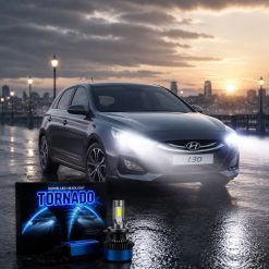 هدلایت MZM مدل تورنادو با پایه H1 مناسب نور بالا هیوندای i30 کد HL201