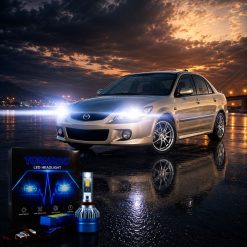 هدلایت h4 مدل MZM تورنادو مناسب نور بالا مزدا 323 کد HL222