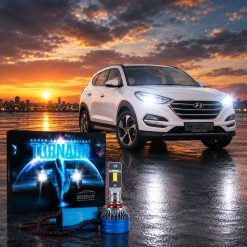 هدلایت h4 مدل MZM تورنادو مناسب نور پایین هیوندای توسان کد HL250