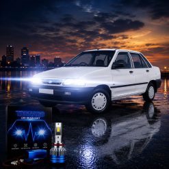 هدلایت h4 مدل MZM تورنادو مناسب نور بالا پراید صبا کد HL217