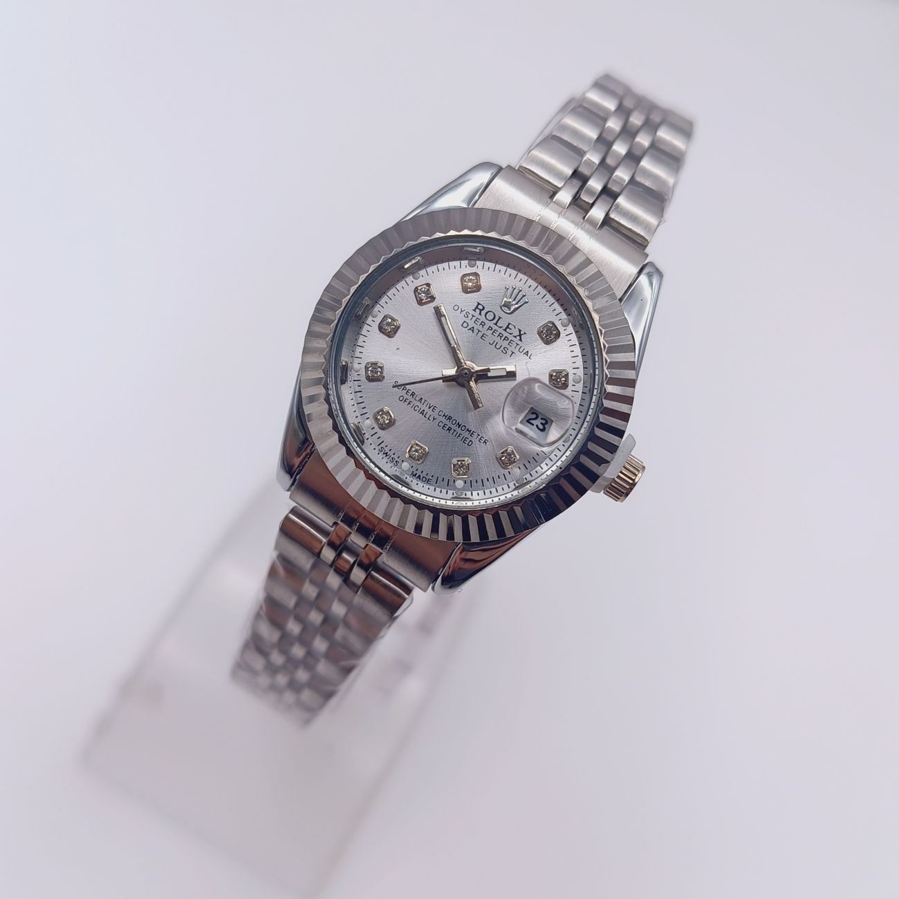 ساعت rolex زنانه دیت جاست نقرهای_سیلور (e) کد 0023A-8504 - تصویر 8
