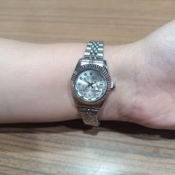 ساعت رولکس زنانه سری دیت جاست سیلور بند فلزی (e) کد XRN-8538 (x) - تصویر 6