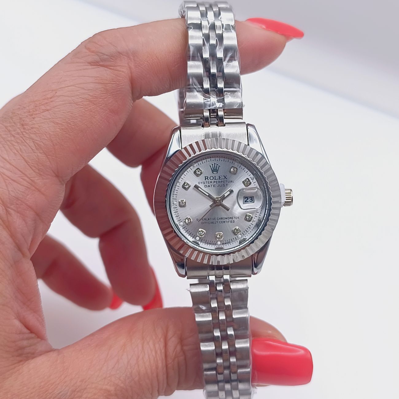 ساعت rolex زنانه دیت جاست نقرهای_سیلور (e) کد 0023A-8504 - تصویر 14
