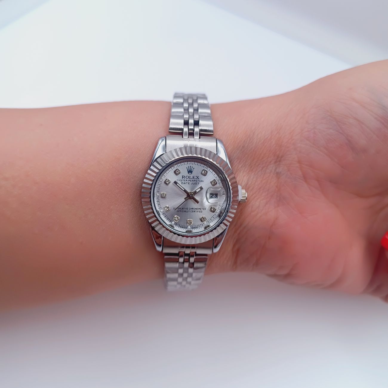 ساعت rolex زنانه دیت جاست نقرهای_سیلور (e) کد 0023A-8504 - تصویر 15