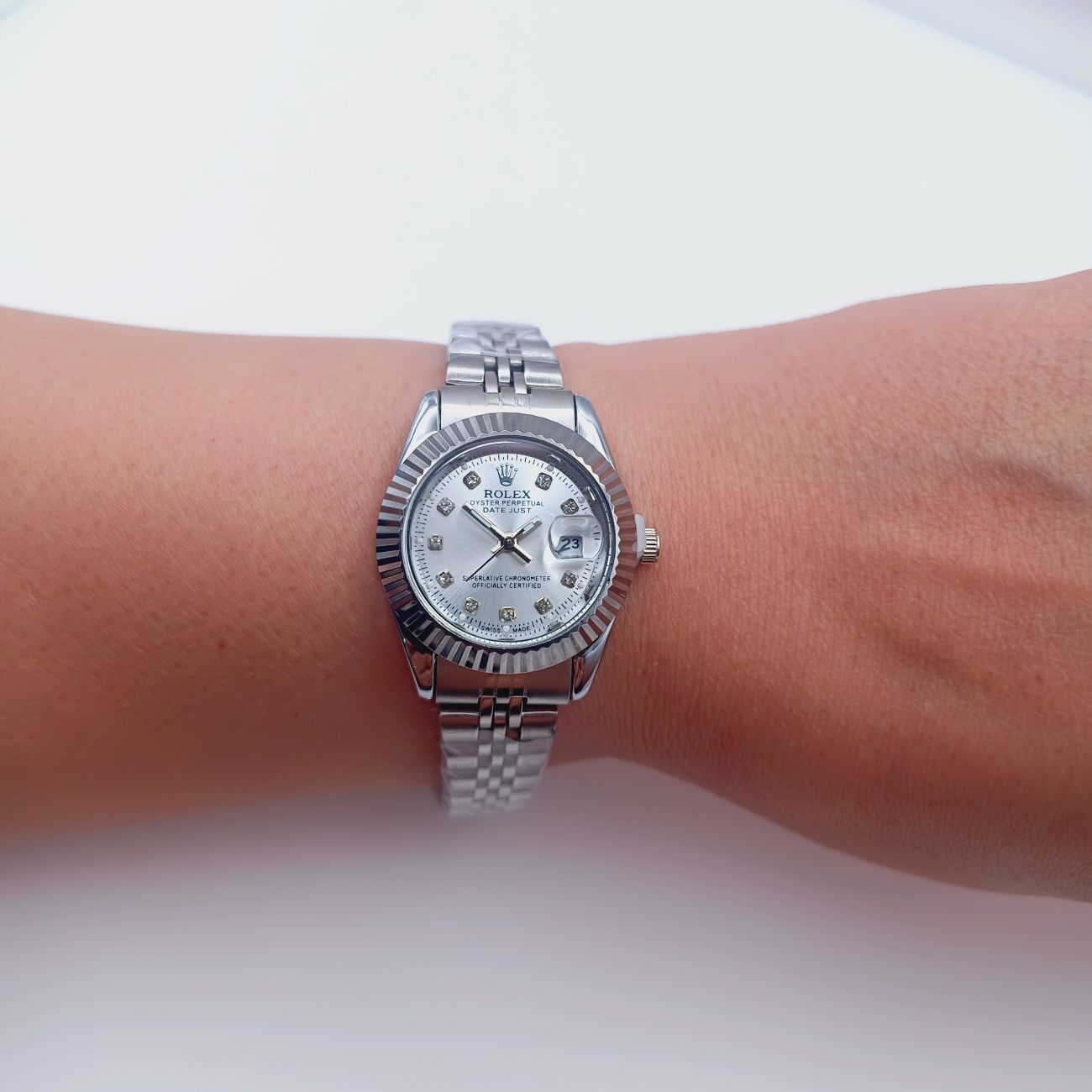 ساعت rolex زنانه دیت جاست نقرهای_سیلور (e) کد 0023A-8504 - تصویر 16