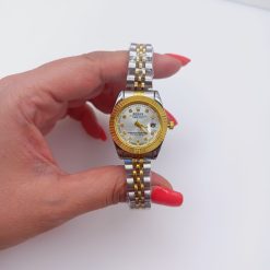 ساعت فلزی زنانه رولکس دیت جاست رنگ سیلور طلایی (e) کد WF-008547 - تصویر 10