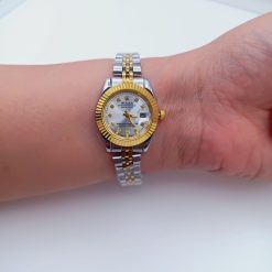 ساعت فلزی زنانه رولکس دیت جاست رنگ سیلور طلایی (e) کد WF-008547 - تصویر 8