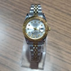 ساعت رولکس زنانه سری دیت جاست سیلور طلایی بند فلزی (e) کد XRN-8578 - تصویر 9