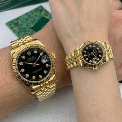 ساعت ست رولکس دیت جاست DATE JUST طلایی مشکی کد W796