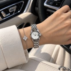ساعت زنانه کاونت گرد نقره ای صفحه سفید (ZZ) کد W1635