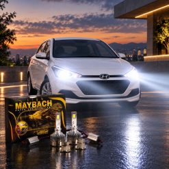 هدلایت MZM مدل میباخ پایه H7 مناسب نور بالا هیوندای i20 کد HL605