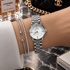ساعت زنانه کاونت گرد نقره ای صفحه سفید (ZZ) کد W1696