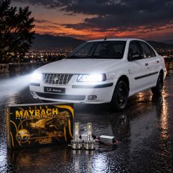 هدلایت MZM مدل میباخ با پایه H1 مناسب نوربالا سمند LX کد HL508