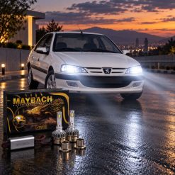 هدلایت MZM مدل میباخ پایه H7 مناسب نور بالا پژو پارس کد HL603