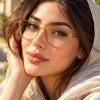 عینک طبی زنانه KOENCB عسلی شفاف کد GL202