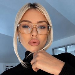 عینک طبی زنانه KOENCB عسلی شفاف کد GL203