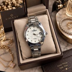ساعت زنانه کاونت گرد نقره ای صفحه سفید (ZZ) کد W1687 - تصویر 4