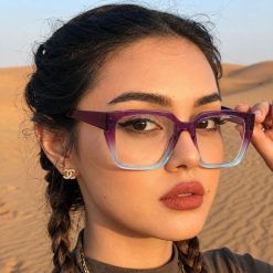 عینک طبی زنانه David Jacobs بنفش فیروزه ای کد GL206