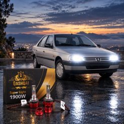 هدلایت h4 برند MZM مدل قشقایی مناسب نور پایین پژو 405 GLX کد HL416