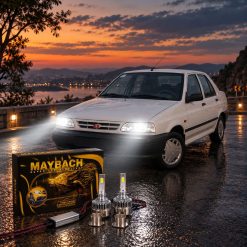 هدلایت h4 برند MZM مدل میباخ مناسب نور پایین پراید 131 کد HL573
