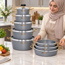 Alternative view of سرویس قابلمه 22 پارچه گرانیتی طوسی ماموت مدل سوپرگرانیت (AF) کد LGH004